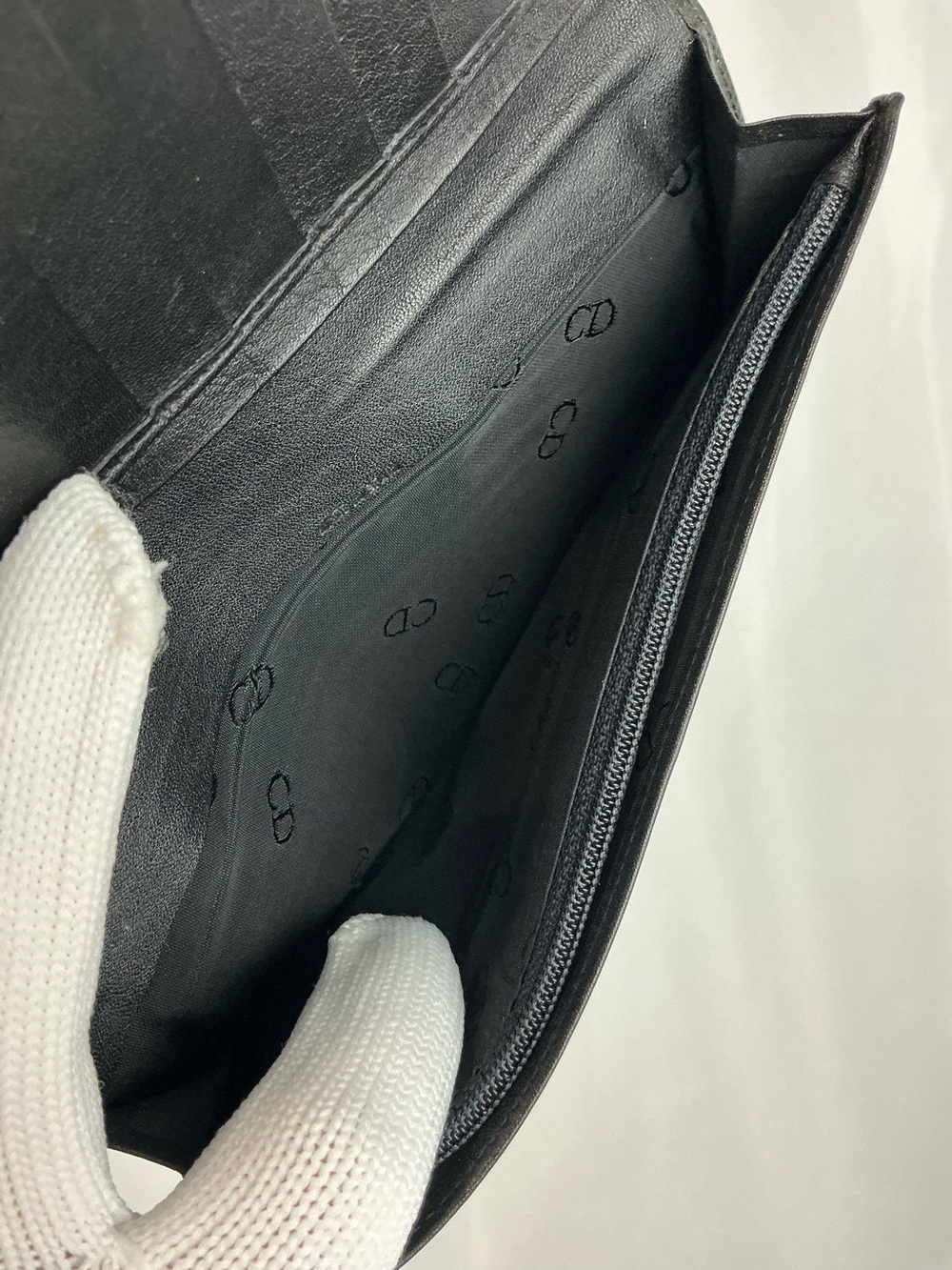 DIOR LONG WALLET BLACK VINTAGE - Picture 7 of 16